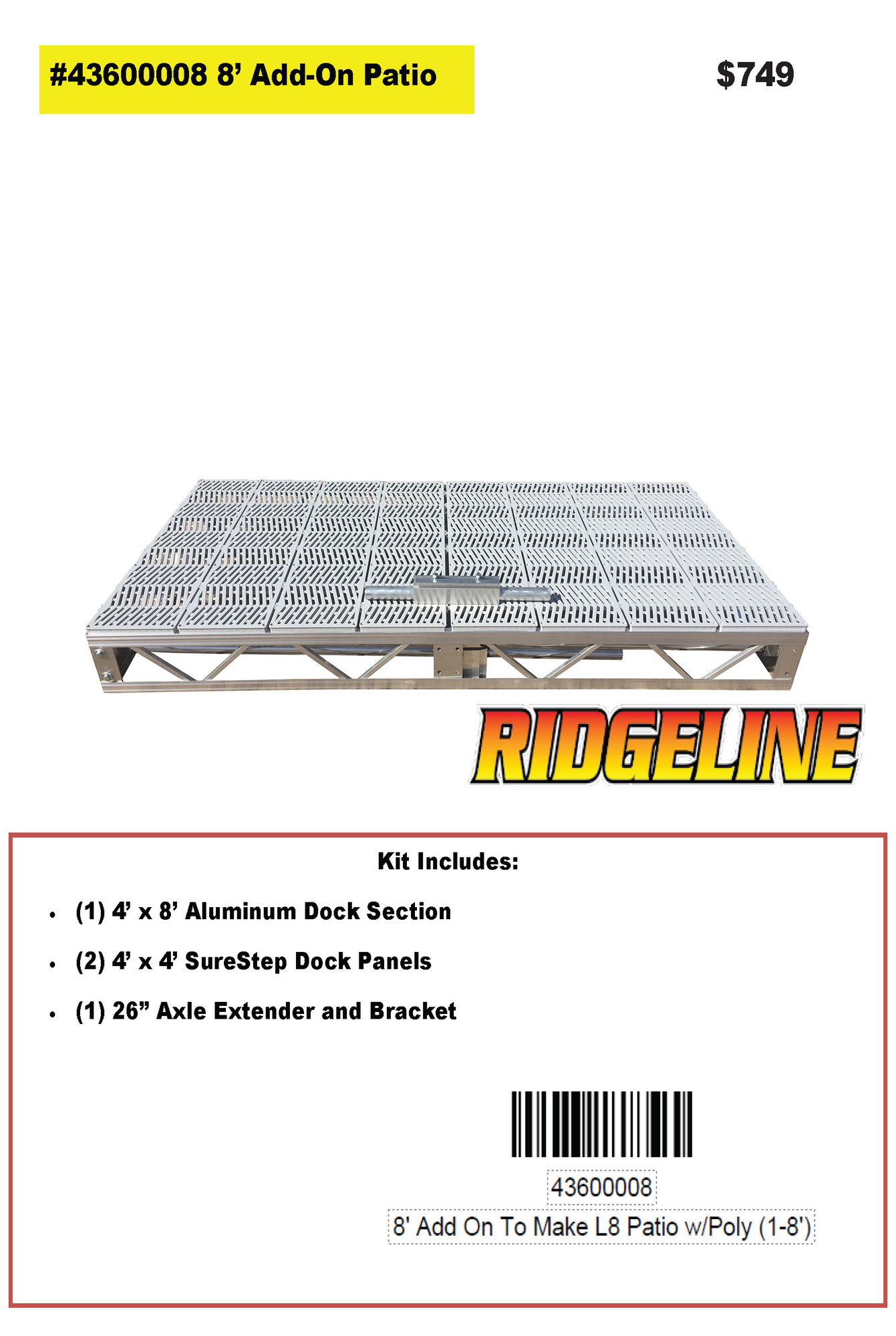 Ridgeline Docks | Absolute Trailer Sales | Inver Grove Heights Minnesota